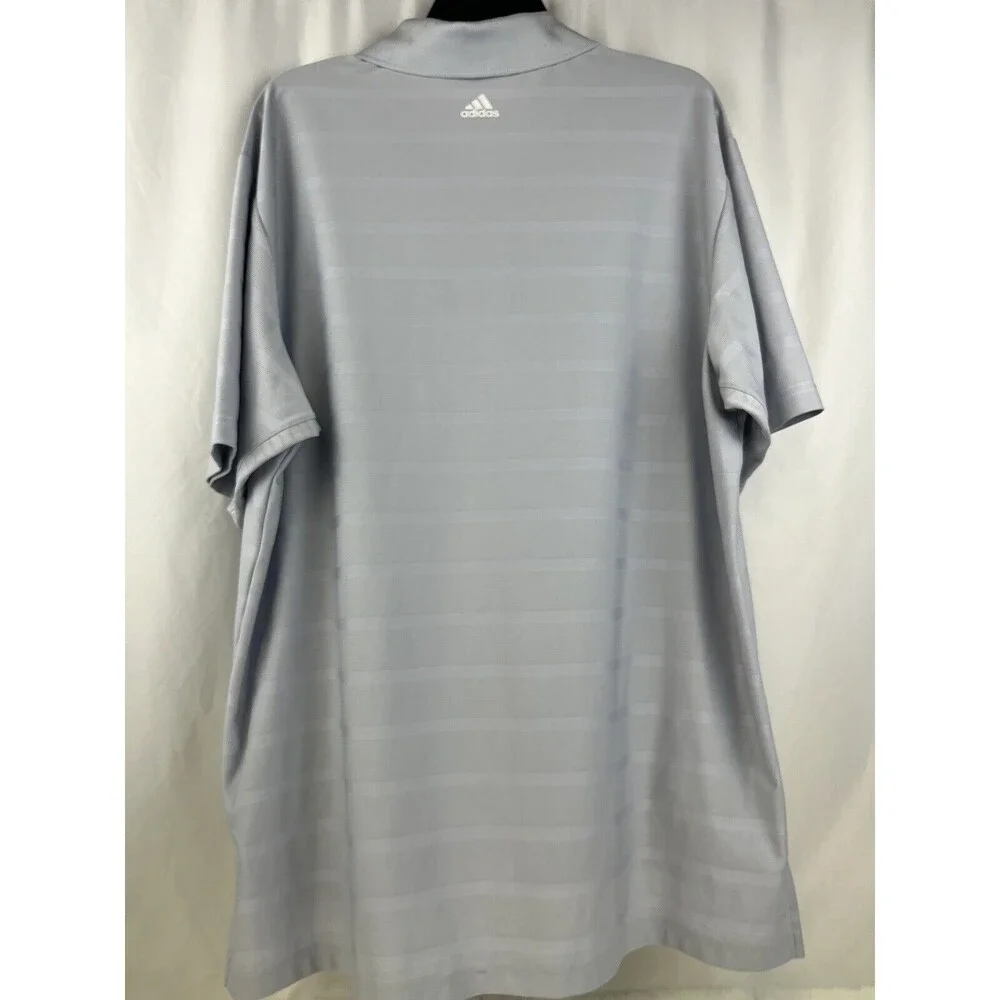 Men’s Gray Adidas Climacool Short Sleeve Polo Golf Shirt Size XL